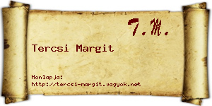 Tercsi Margit névjegykártya