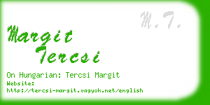margit tercsi business card